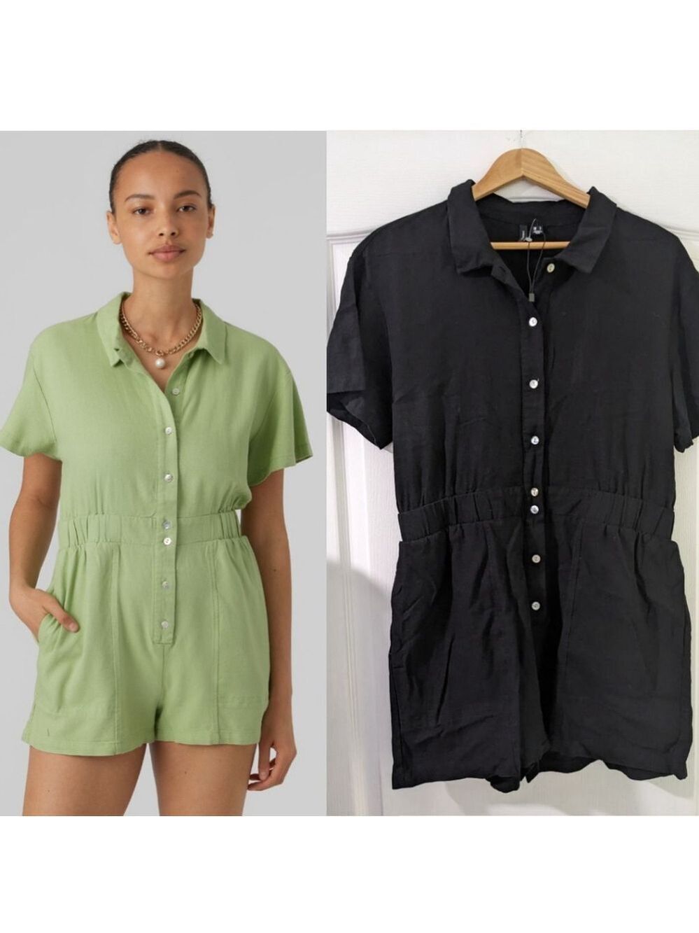 NEW Vero Moda | Milo Short Sleeve Romper in Black
